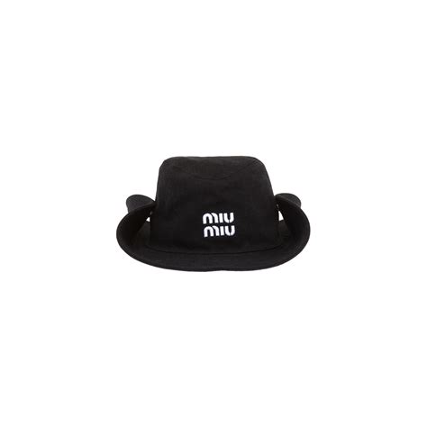 miu miu hat denim|Black/white Denim Hat .